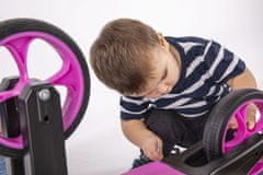 Funny Wheels Skuter Rider SuperSport vijolični 2v1 + trak, zgoraj. sedlo 28/30cm nos 25kg 18m+ v torbi