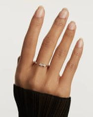 PDPAOLA Odprt srebrn prstan s cirkoni PRINCE Silver AN02-672 (Obseg 52 mm)