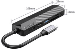 Orico MDK-6P priključna postaja, USB-C, 6 v 1, USB 3.0/2.0, HDMI, SD+TF, USB-C PD, črna (MDK-6P-BK-BP)