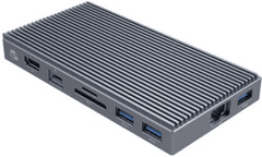 Orico CDH-9N priključna postaja, USB-C, 9 v 1, M.2 NVMe, 3x USB 3.1, USB-C PD, HDMI, RJ45, SD, TF, črna (CDH-9N-GY-BP)