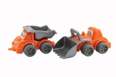 Teddies Gradbeni stroji 2 kosa plastike, ki se prosto gibljejo v mreži 12m+