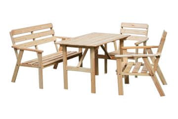 Rojaplast Nordijski Leseni Vrtni Set za 4 Osebe z FSC Certifikatom