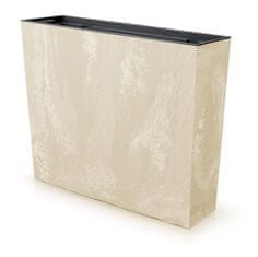 botle Cvetlični lonec z vložkom Betonski učinek bež 58x18x50 cm Balkonski cvetlični lonec Plastika