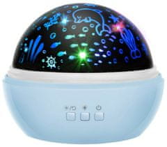 Iso Trade Nočna LED lučka projektor - zvezdnato nebo - modra barva