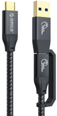 Orico ACC32-10 kabel, USB-C v USB-C/USB-A, USB 3.2 Gen2, 20Gb/s, 100W PD, 4K 60Hz, 1m, črn (ACC32-10-BK-BP)