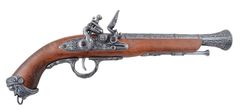 Bashan Italijanska pištola na kresilnico, 18.stol. - les, kovina; dolžina 39cm; višina 14cm; 