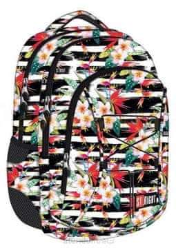 ST.RIGHT Šolski nahrbtnik s tremi predelki Tropical Stripes