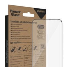 PanzerGlass Zaščitno steklo za iPhone 14/13/13 Pro, z antirefleksnim premazom in okvirjem za namestitev