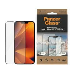 PanzerGlass Zaščitno steklo za iPhone 14/13/13 Pro, z antirefleksnim premazom in okvirjem za namestitev