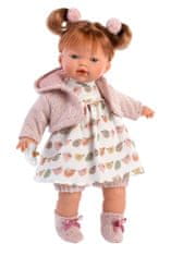 Lea, realistična lutka z zvočnimi učinki in mehkim telesom, 33 cm