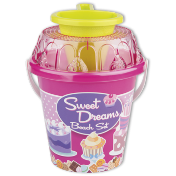 Androni Komplet za pesek z lijakom - srednje roza