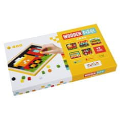 CUBIKA Leseni piksli: Avtomobili: leseni mozaik s 400 bloki in 7 vzorci