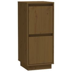 Vidaxl Komoda 2 kosa medeno rjava 31,5x34x75 cm trdna borovina