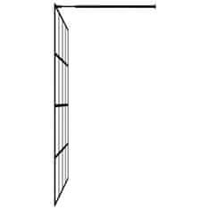 Vidaxl Steklena pregrada za tuš kaljeno steklo 118x190 cm