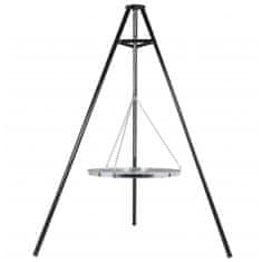 Vidaxl Trinožno stojalo za žar črne barve 172 cm BBQ TRIPOD