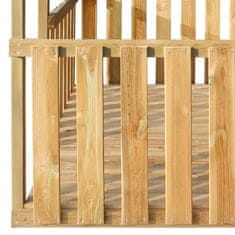 Vidaxl Zunanji igralni paviljon 122,5x160x163 cm borovina