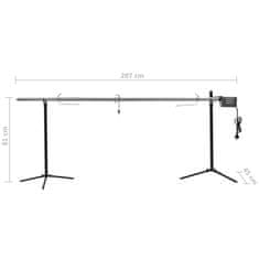 Vidaxl Avtomatski raženj z motorjem nerjaveče jeklo 207x45x81 cm