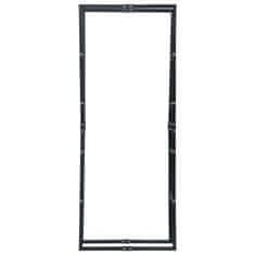 Vidaxl Stojalo za drva črno 80x25x200 cm jeklo