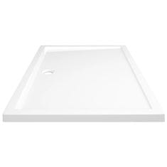 Vidaxl Pravokotna ABS tuš kad bela 80x120 cm
