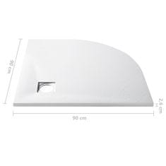 Vidaxl Kad za tuš SMC bela 90x90 cm
