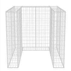 Vidaxl Gabion enojna ograda za koš za smeti jeklo 110x100x120 cm