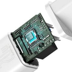 BASEUS Hitro polnilnik za iPhone Super Si 1C 20 W Power Delivery + kabel USB-C – Lightning 1 m, bel