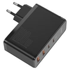 BASEUS Hitri omrežni polnilnik GaN2 Pro USB USB-C QC PD 100 W, črn