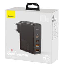 BASEUS Hitri omrežni polnilnik GaN2 Pro USB USB-C QC PD 100 W, črn