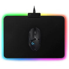 Verkgroup Osvetljena LED RGB računalniška podloga za miško in tipkovnico 35x25cm