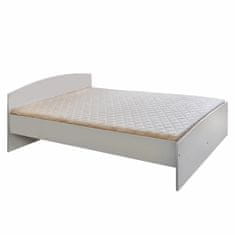 eoshop Zakonska postelja 341, bela, 160 x 200 cm (lamino, dekor buk)