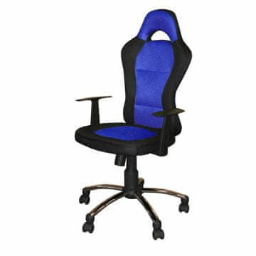 eoshop Pisarniški stol CESAR K80 moder/črn, mreža/tekstil, nastavljiv, do 120 kg