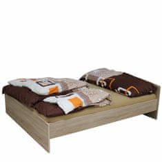 eoshop Zakonska postelja 160x200 cm, hrast Sonoma, laminat, z vzglavjem, model 50341
