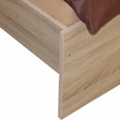eoshop Zakonska postelja 160x200 cm, hrast Sonoma, laminat, z vzglavjem, model 50341