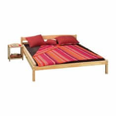 eoshop Dvoposteljna postelja 7807 iz masivnega bora, nebarvana, 180x200 cm