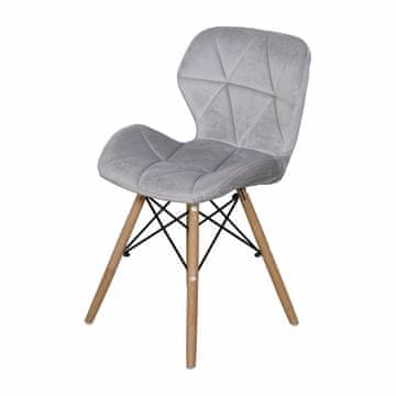 eoshop Jedilni stol ALFA siva žamet