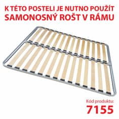 eoshop Večnamenska postelja MICHIGAN 160x200 cm, biserno bela, s 2 predaloma