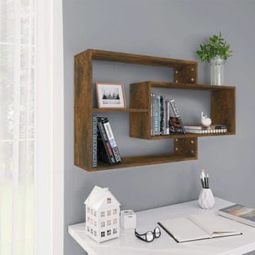 Vidaxl vidaXL Stenska polica dimljen hrast 104x20x58,5 cm
