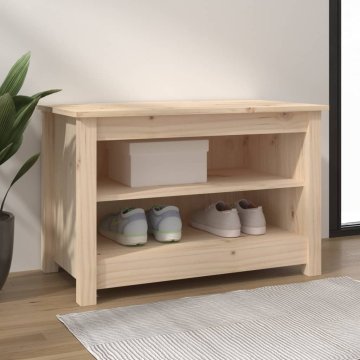 Vidaxl Klop za čevlje 70x38x45,5 cm trdna borovina