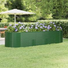 Vidaxl Visoka greda iz cinkanega jekla 322x100x68 cm zelena