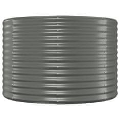 Vidaxl Visoka greda iz cinkanega jekla 396x100x68 cm siva