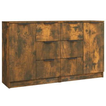 Vidaxl Komoda 2 kosa 60x30x70 cm konstruiran les