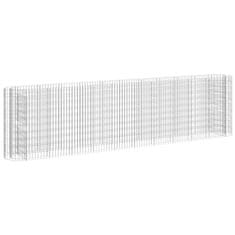 Vidaxl Visoka greda gabion pocinkano železo 400x50x100 cm