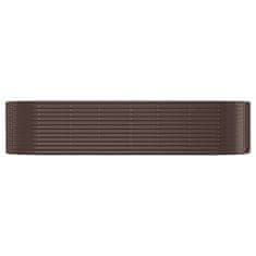 Vidaxl Visoka greda iz cinkanega jekla 322x100x68 cm rjava