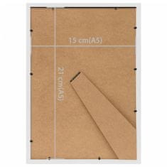 Vidaxl Foto okvirji 3 kosi namizni beli 15x21 cm MDF