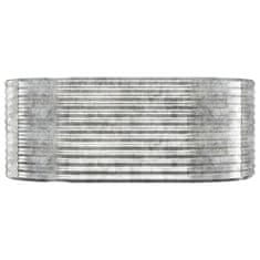 Vidaxl Visoka greda iz cinkanega jekla 175x100x68 cm srebrna