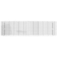 Vidaxl Visoka greda gabion pocinkano železo 400x50x100 cm