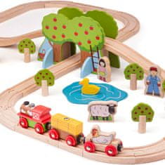 Bigjigs Rail Lesena kmetija z vlakom