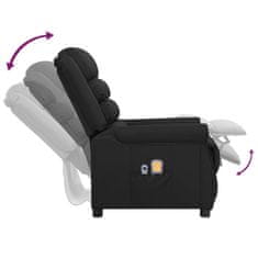 shumee Električni masažni stol, nagibni, črn, umetno usnje