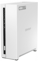 Qnap NAS strežnik za 1 disk, 2GB RAM, 1Gb mreža, bel (TS-133)