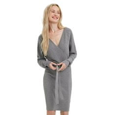 Vero Moda Ženska obleka VMHOLLYREM Regular Fit 10269251 Medium Grey Melange (Velikost S)